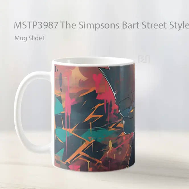 The Simpsons Bart Street Style Mug Gelas Keramik MSTP3987 - All-side / Desain