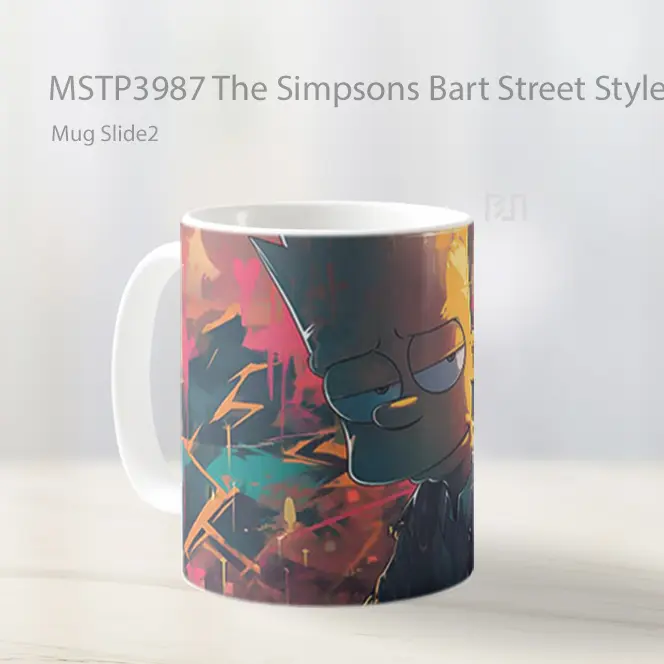 The Simpsons Bart Street Style Mug Gelas Keramik MSTP3987 - All-side / Desain