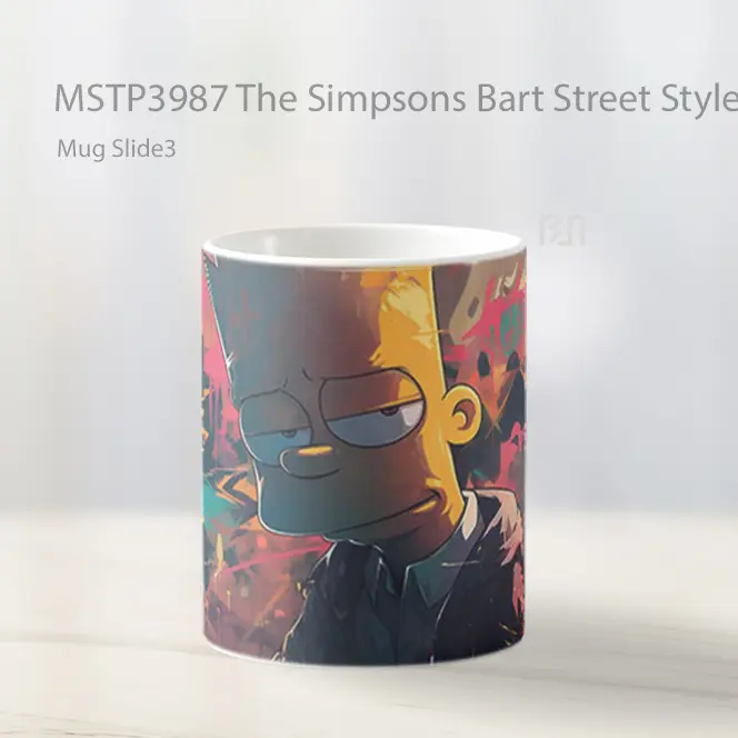 The Simpsons Bart Street Style Mug Gelas Keramik MSTP3987 - All-side / Desain