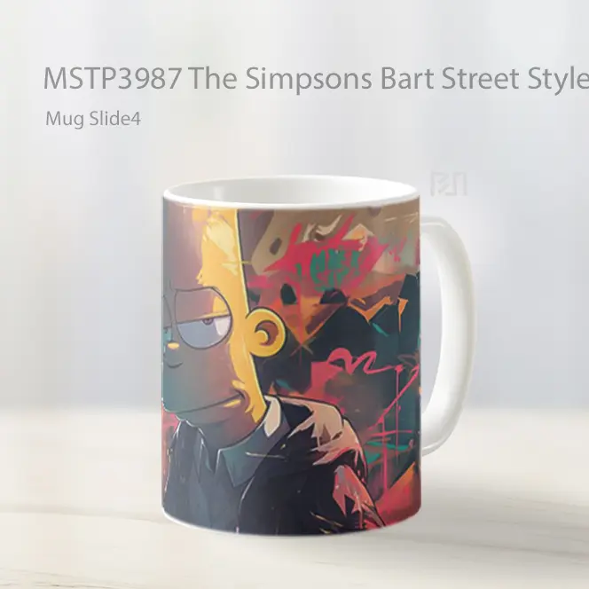 The Simpsons Bart Street Style Mug Gelas Keramik MSTP3987