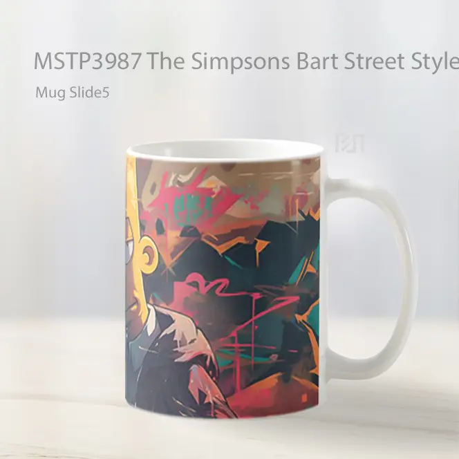 The Simpsons Bart Street Style Mug Gelas Keramik MSTP3987 - All-side / Desain