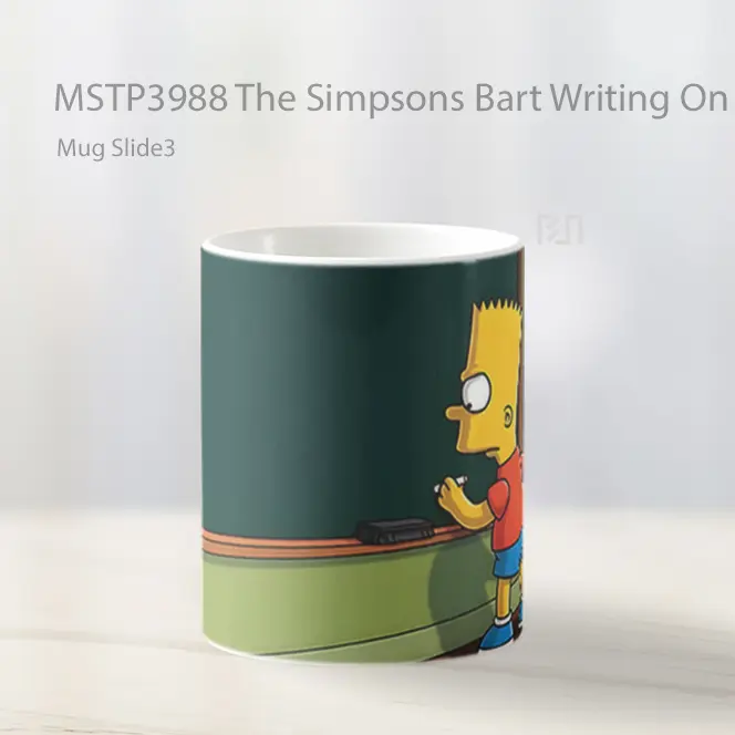 The Simpsons Bart Writing On School Board Mug Gelas Keramik MSTP3988 - All-side / Desain