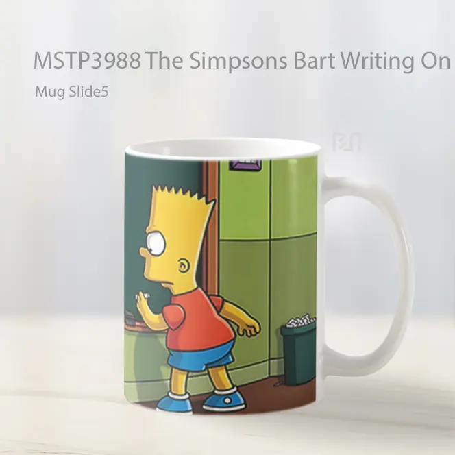 The Simpsons Bart Writing On School Board Mug Gelas Keramik MSTP3988 - All-side / Desain