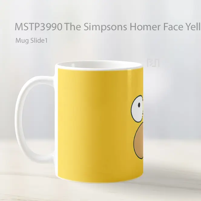 The Simpsons Homer Face Yellow Mug Gelas Keramik MSTP3990 - All-side / Desain