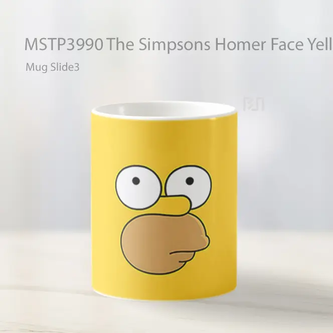 The Simpsons Homer Face Yellow Mug Gelas Keramik MSTP3990 - All-side / Desain