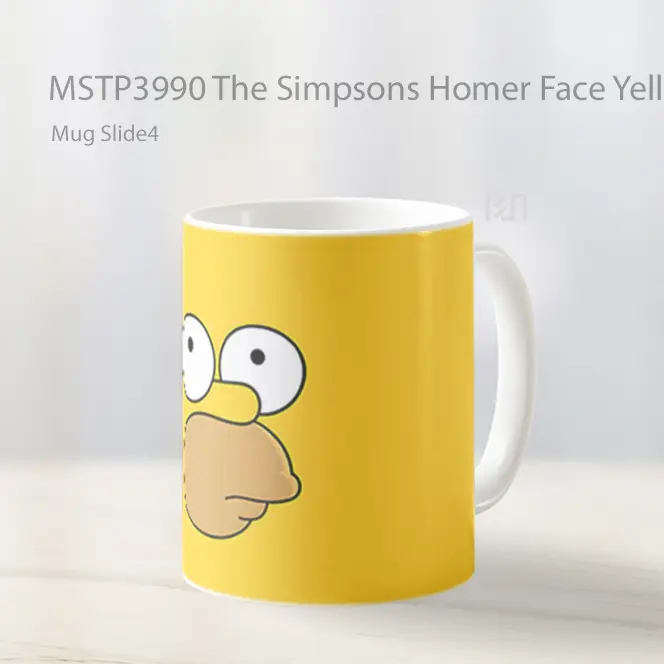 The Simpsons Homer Face Yellow Mug Gelas Keramik MSTP3990