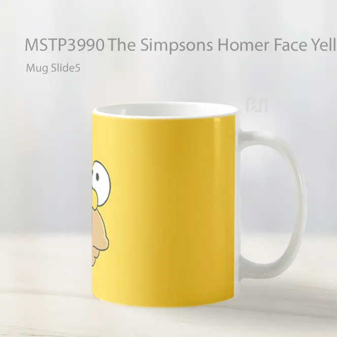 The Simpsons Homer Face Yellow Mug Gelas Keramik MSTP3990 - All-side / Desain