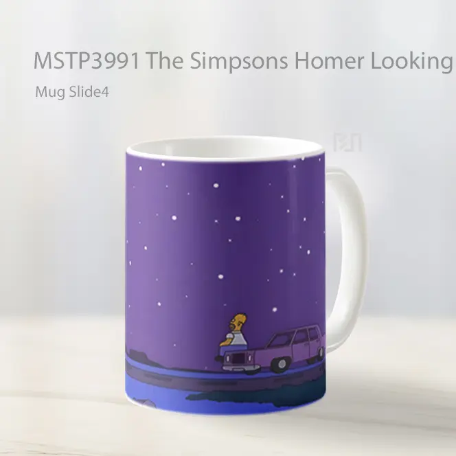 The Simpsons Homer Looking At The Stars Mug Gelas Keramik MSTP3991