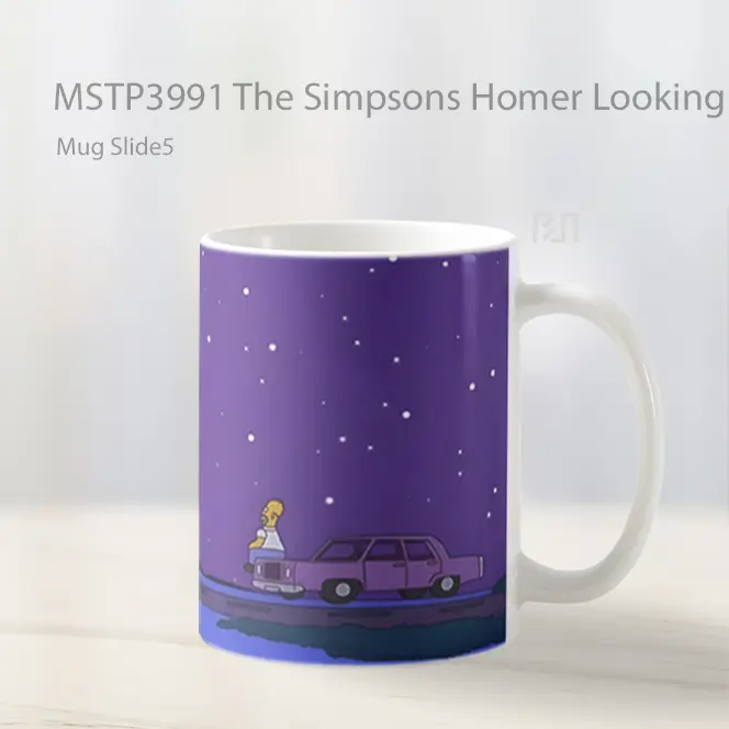 The Simpsons Homer Looking At The Stars Mug Gelas Keramik MSTP3991 - All-side / Desain
