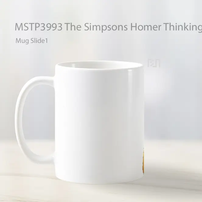 The Simpsons Homer Thinking Pose Mug Gelas Keramik MSTP3993 - All-side / Desain