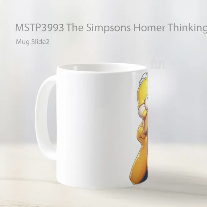 The Simpsons Homer Thinking Pose Mug Gelas Keramik MSTP3993 - All-side / Desain