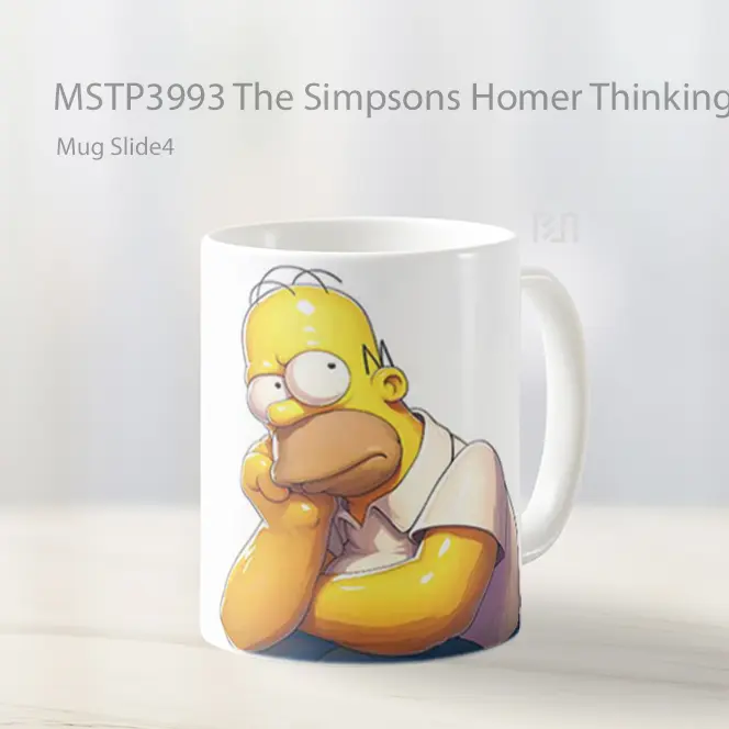 The Simpsons Homer Thinking Pose Mug Gelas Keramik MSTP3993