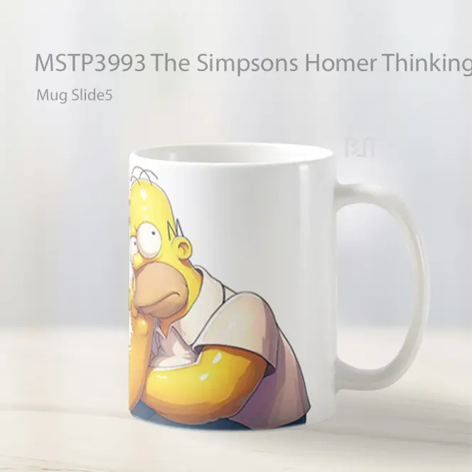 The Simpsons Homer Thinking Pose Mug Gelas Keramik MSTP3993 - All-side / Desain