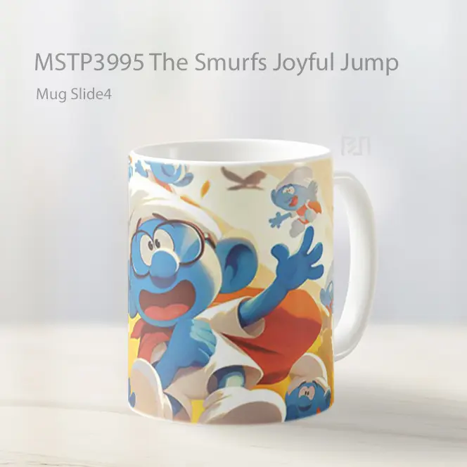 The Smurfs Joyful Jump Mug Gelas Keramik MSTP3995