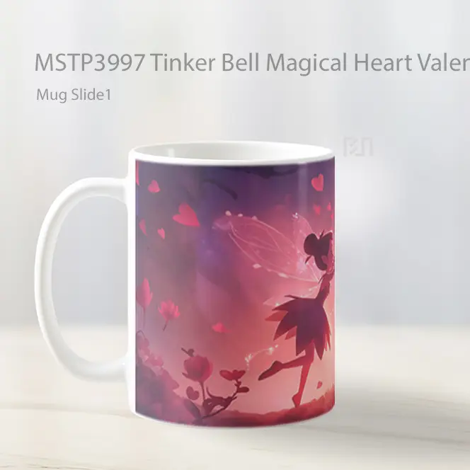 Tinker Bell Magical Heart Valentines Mug Gelas Keramik MSTP3997 - All-side / Desain