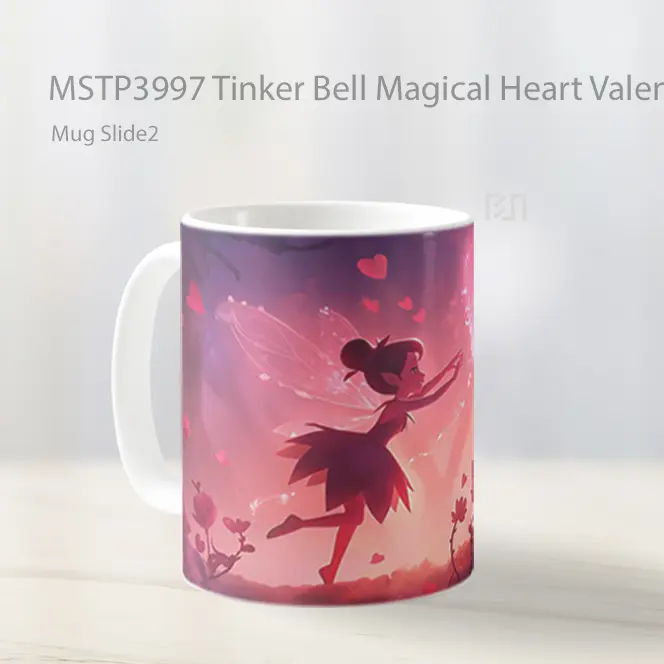 Tinker Bell Magical Heart Valentines Mug Gelas Keramik MSTP3997 - All-side / Desain