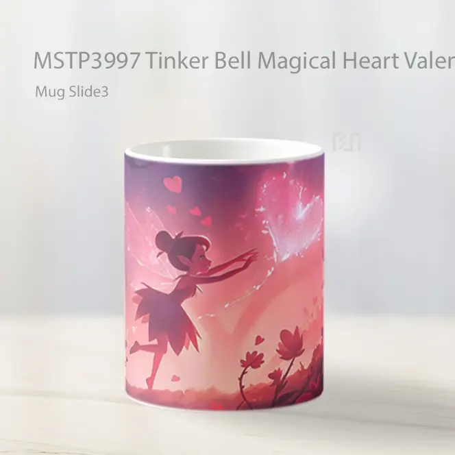 Tinker Bell Magical Heart Valentines Mug Gelas Keramik MSTP3997 - All-side / Desain