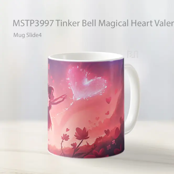 Tinker Bell Magical Heart Valentines Mug Gelas Keramik MSTP3997
