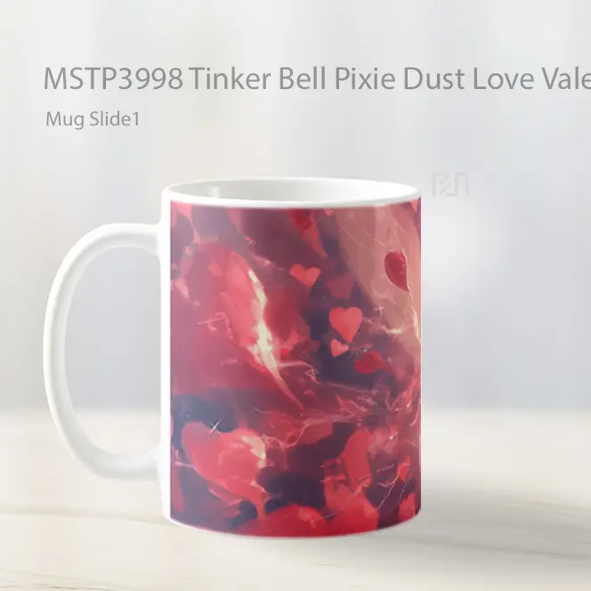 Tinker Bell Pixie Dust Love Valentines Mug Gelas Keramik MSTP3998 - All-side / Desain