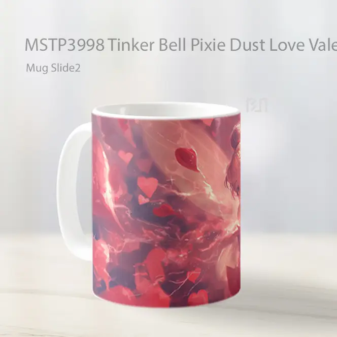 Tinker Bell Pixie Dust Love Valentines Mug Gelas Keramik MSTP3998 - All-side / Desain