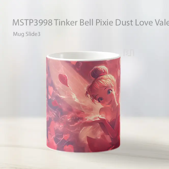 Tinker Bell Pixie Dust Love Valentines Mug Gelas Keramik MSTP3998 - All-side / Desain