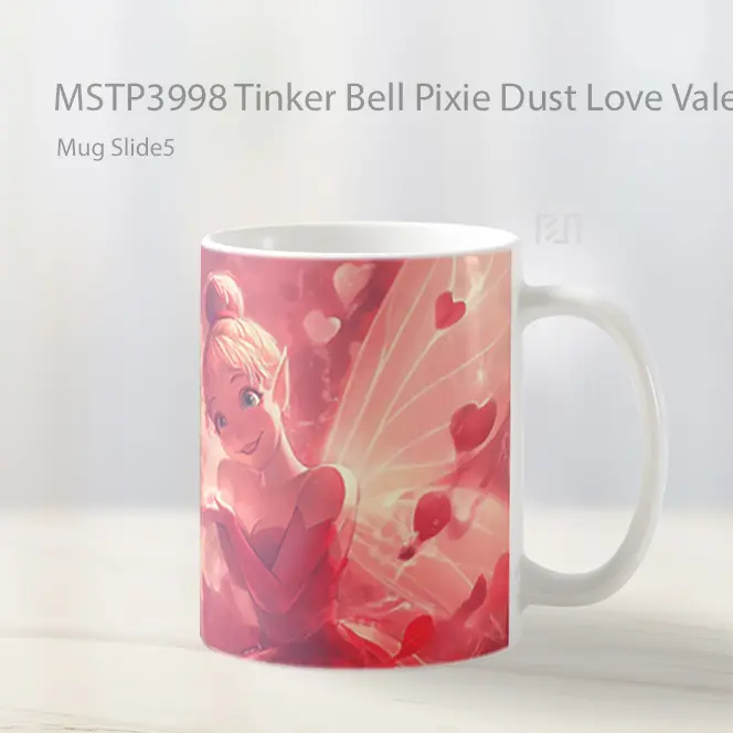 Tinker Bell Pixie Dust Love Valentines Mug Gelas Keramik MSTP3998 - All-side / Desain