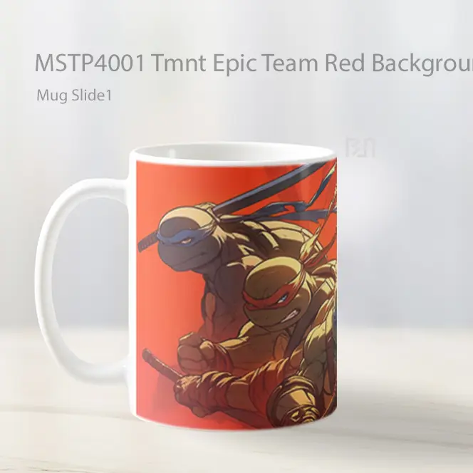 Tmnt Epic Team Red Background Mug Gelas Keramik MSTP4001 - All-side / Desain