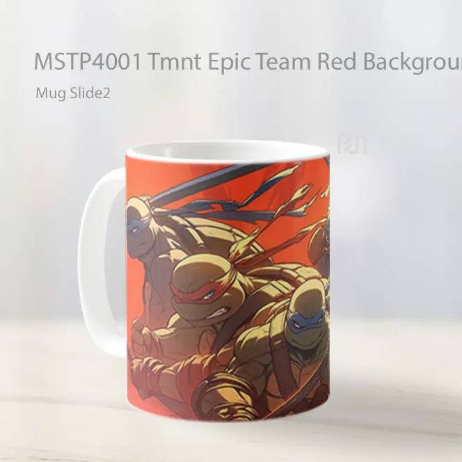 Tmnt Epic Team Red Background Mug Gelas Keramik MSTP4001 - All-side / Desain