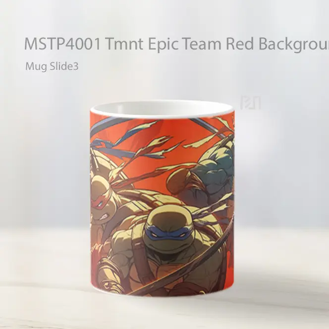Tmnt Epic Team Red Background Mug Gelas Keramik MSTP4001 - All-side / Desain