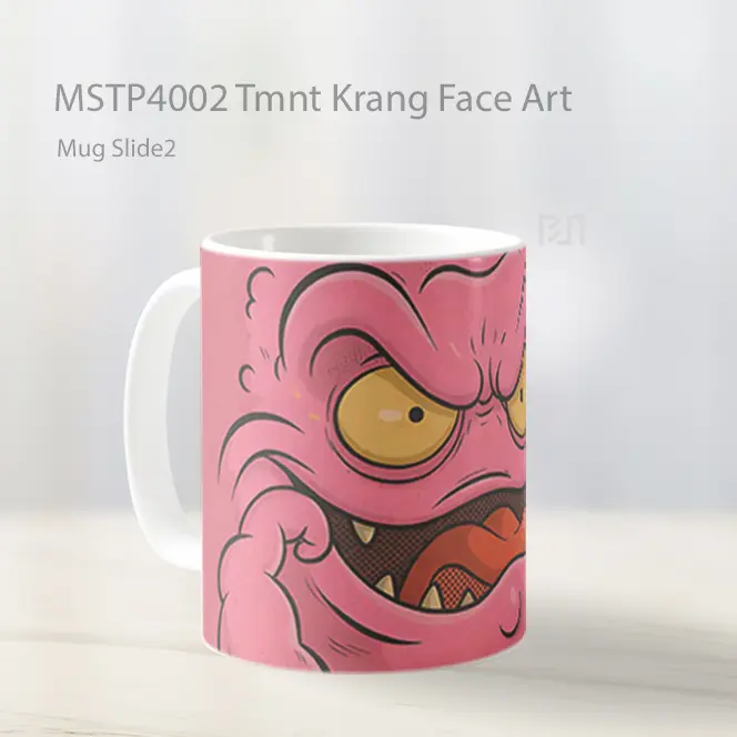 Tmnt Krang Face Art Mug Gelas Keramik MSTP4002 - All-side / Desain