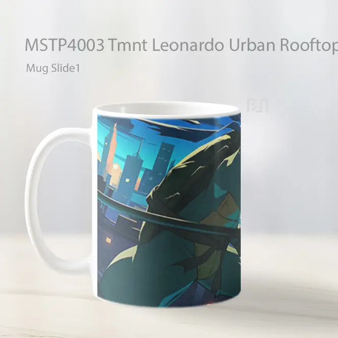 Tmnt Leonardo Urban Rooftop Pc Mug Gelas Keramik MSTP4003 - All-side / Desain