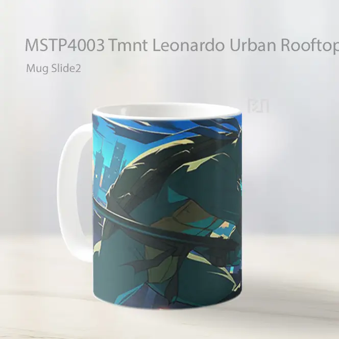Tmnt Leonardo Urban Rooftop Pc Mug Gelas Keramik MSTP4003 - All-side / Desain