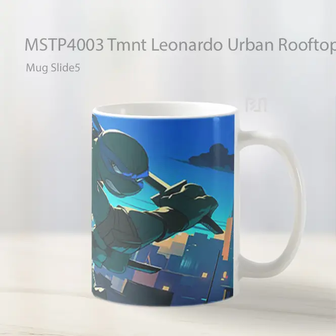 Tmnt Leonardo Urban Rooftop Pc Mug Gelas Keramik MSTP4003 - All-side / Desain