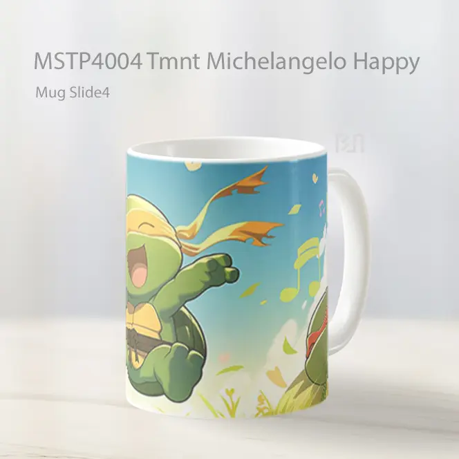 Tmnt Michelangelo Happy Mug Gelas Keramik MSTP4004