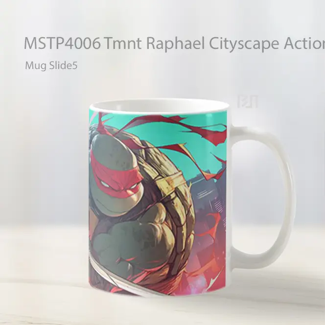 Tmnt Raphael Cityscape Action Pc Mug Gelas Keramik MSTP4006 - All-side / Desain