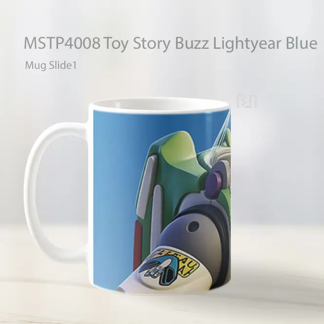 Toy Story Buzz Lightyear Blue Mug Gelas Keramik MSTP4008 - All-side / Desain
