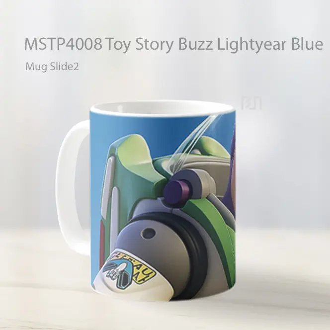 Toy Story Buzz Lightyear Blue Mug Gelas Keramik MSTP4008 - All-side / Desain
