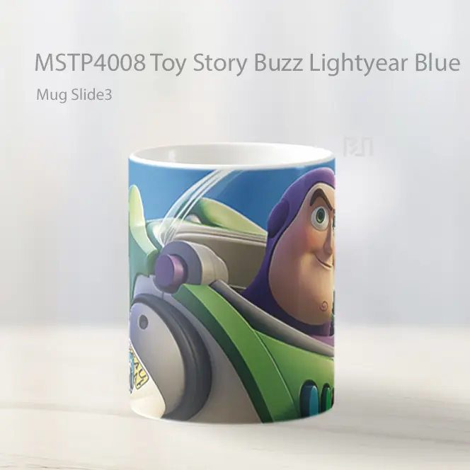 Toy Story Buzz Lightyear Blue Mug Gelas Keramik MSTP4008 - All-side / Desain
