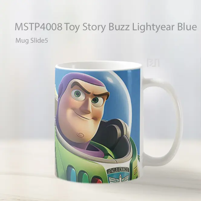Toy Story Buzz Lightyear Blue Mug Gelas Keramik MSTP4008 - All-side / Desain