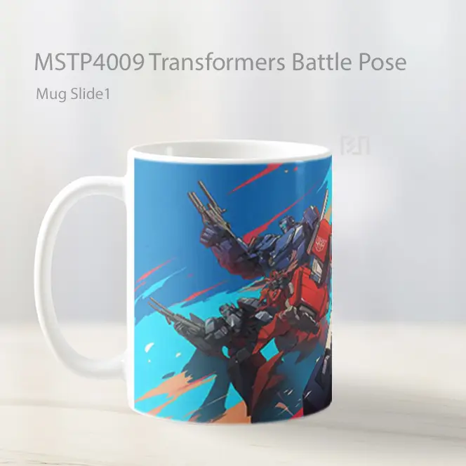 Transformers Battle Pose Mug Gelas Keramik MSTP4009 - All-side / Desain