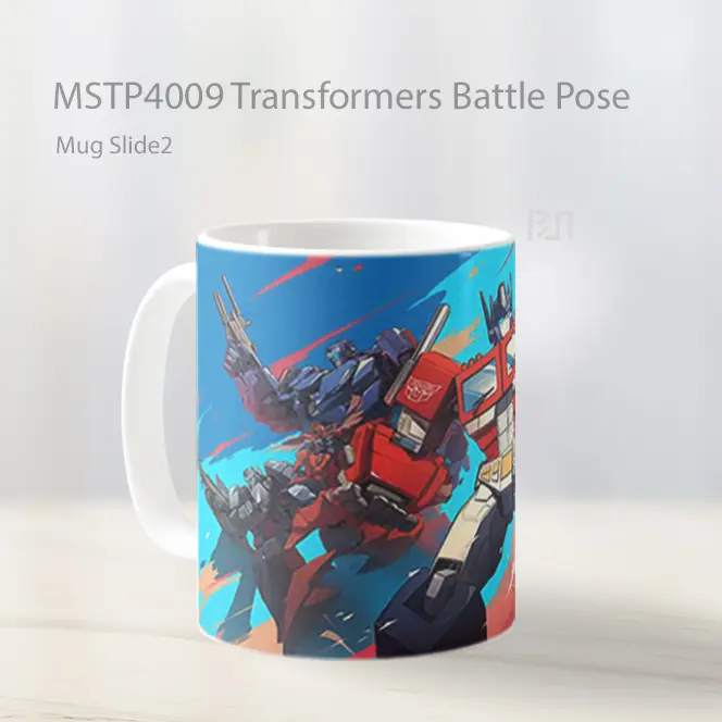Transformers Battle Pose Mug Gelas Keramik MSTP4009 - All-side / Desain