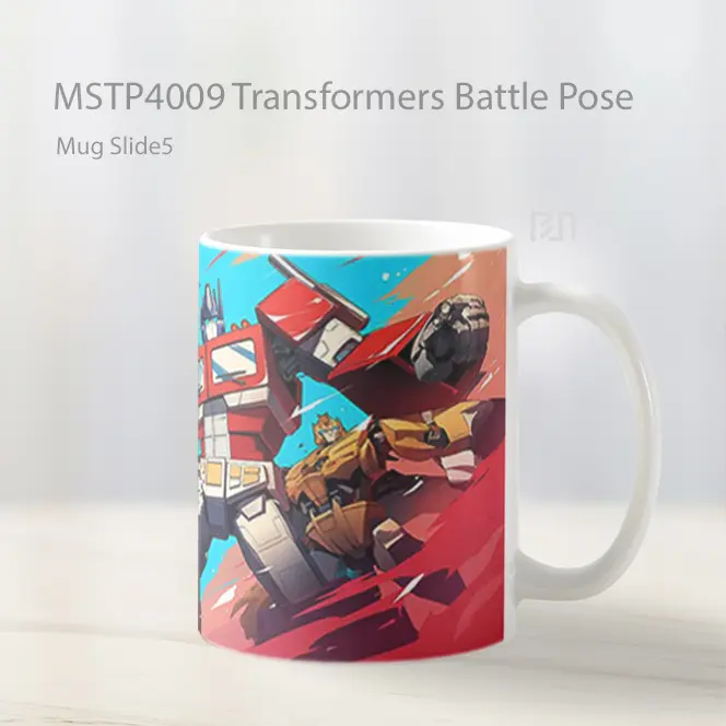 Transformers Battle Pose Mug Gelas Keramik MSTP4009 - All-side / Desain