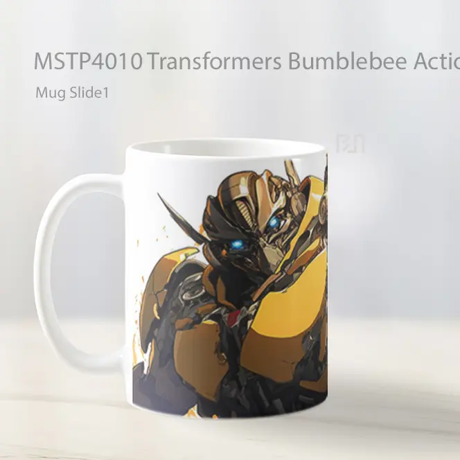 Transformers Bumblebee Action Pose Mug Gelas Keramik MSTP4010 - All-side / Desain