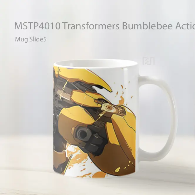 Transformers Bumblebee Action Pose Mug Gelas Keramik MSTP4010 - All-side / Desain