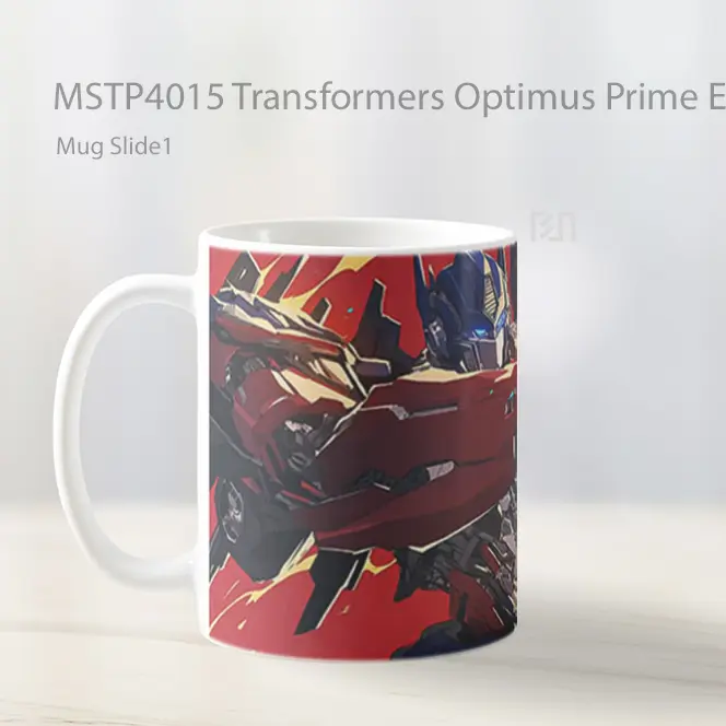 Transformers Optimus Prime Epic Battle Mug Gelas Keramik MSTP4015 - All-side / Desain