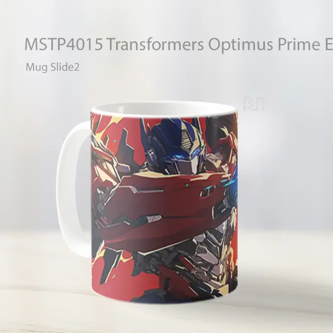 Transformers Optimus Prime Epic Battle Mug Gelas Keramik MSTP4015 - All-side / Desain