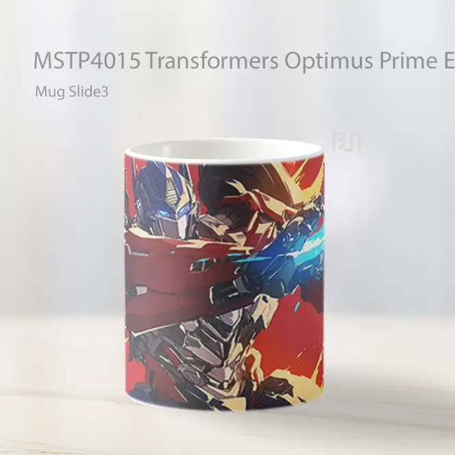 Transformers Optimus Prime Epic Battle Mug Gelas Keramik MSTP4015 - All-side / Desain