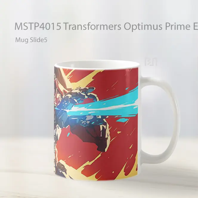Transformers Optimus Prime Epic Battle Mug Gelas Keramik MSTP4015 - All-side / Desain