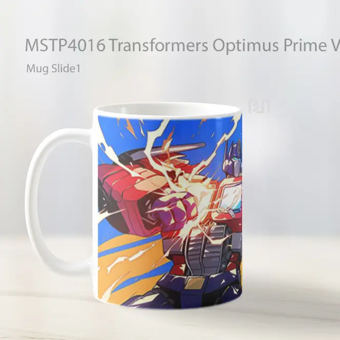 Transformers Optimus Prime Vibrant Energy Mug Gelas Keramik MSTP4016 - All-side / Desain