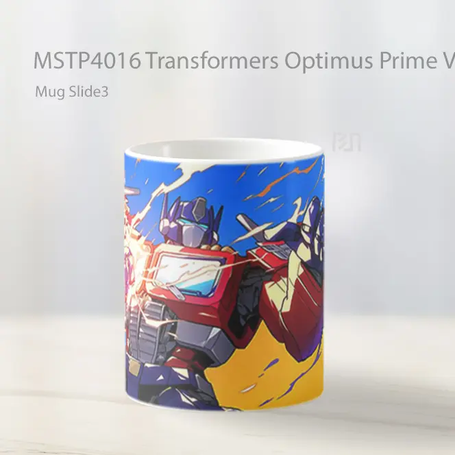 Transformers Optimus Prime Vibrant Energy Mug Gelas Keramik MSTP4016 - All-side / Desain
